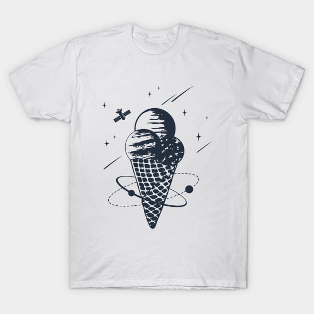 Ice Cream In Space. Double Exposure T-Shirt by SlothAstronaut